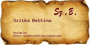 Szitka Bettina névjegykártya