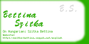 bettina szitka business card